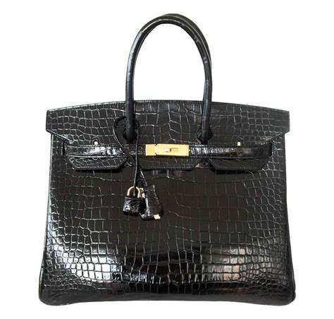 hermes birkin 35cm black|hermes birkin 35 crocodile.